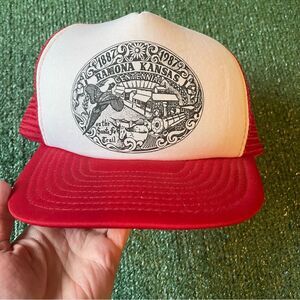 Vintage 1987 Ramona Kansas Centennial Mesh SnapBack trucker hat